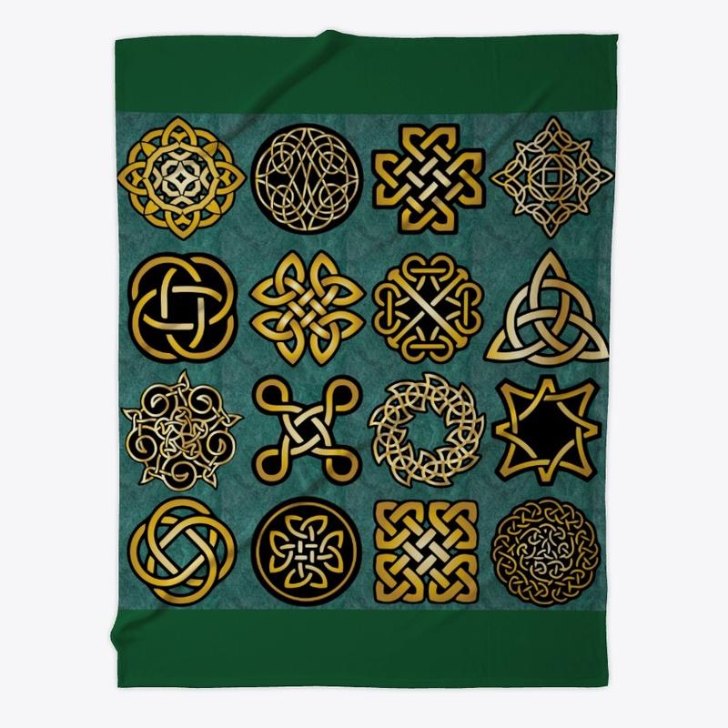 65 MCMLXV Green Celtic Symbols Pattern