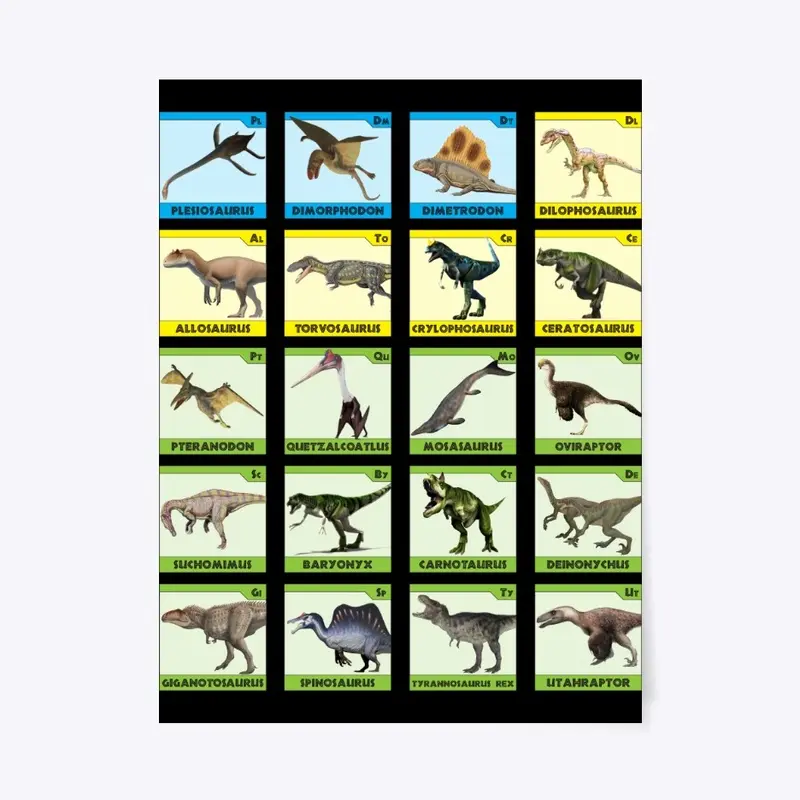 65 MCMLXV Dinosaur Predators Chart