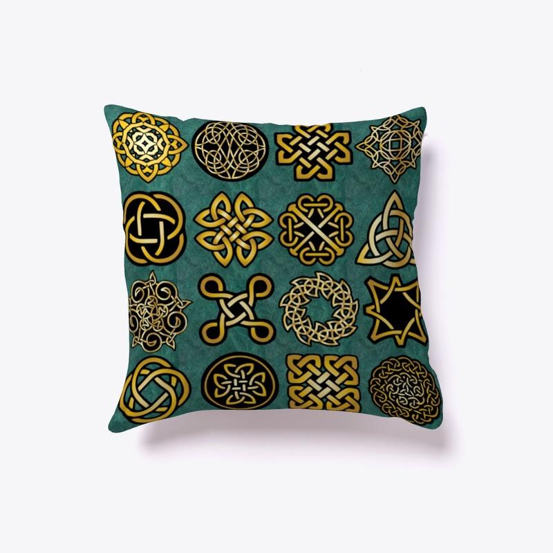 65 MCMLXV Green Celtic Symbols Pattern