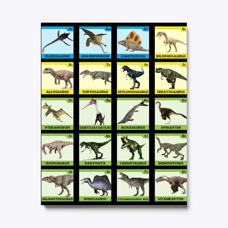 65 MCMLXV Dinosaur Predators Chart